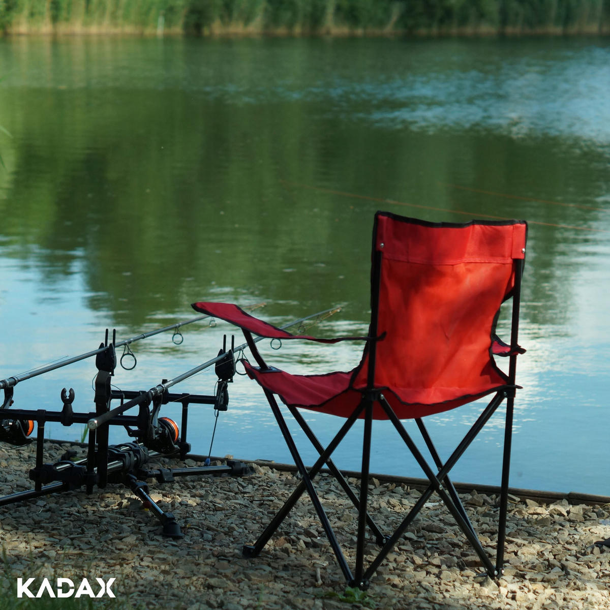 Klappstuhl 82 x 46 cm Rot - Rot, Metall (46/82cm) - KADAX