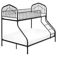 HOCHBETT 90-140/200 cm Schwarz Chamonix - Schwarz, Metall (140/200cm) - Beliani