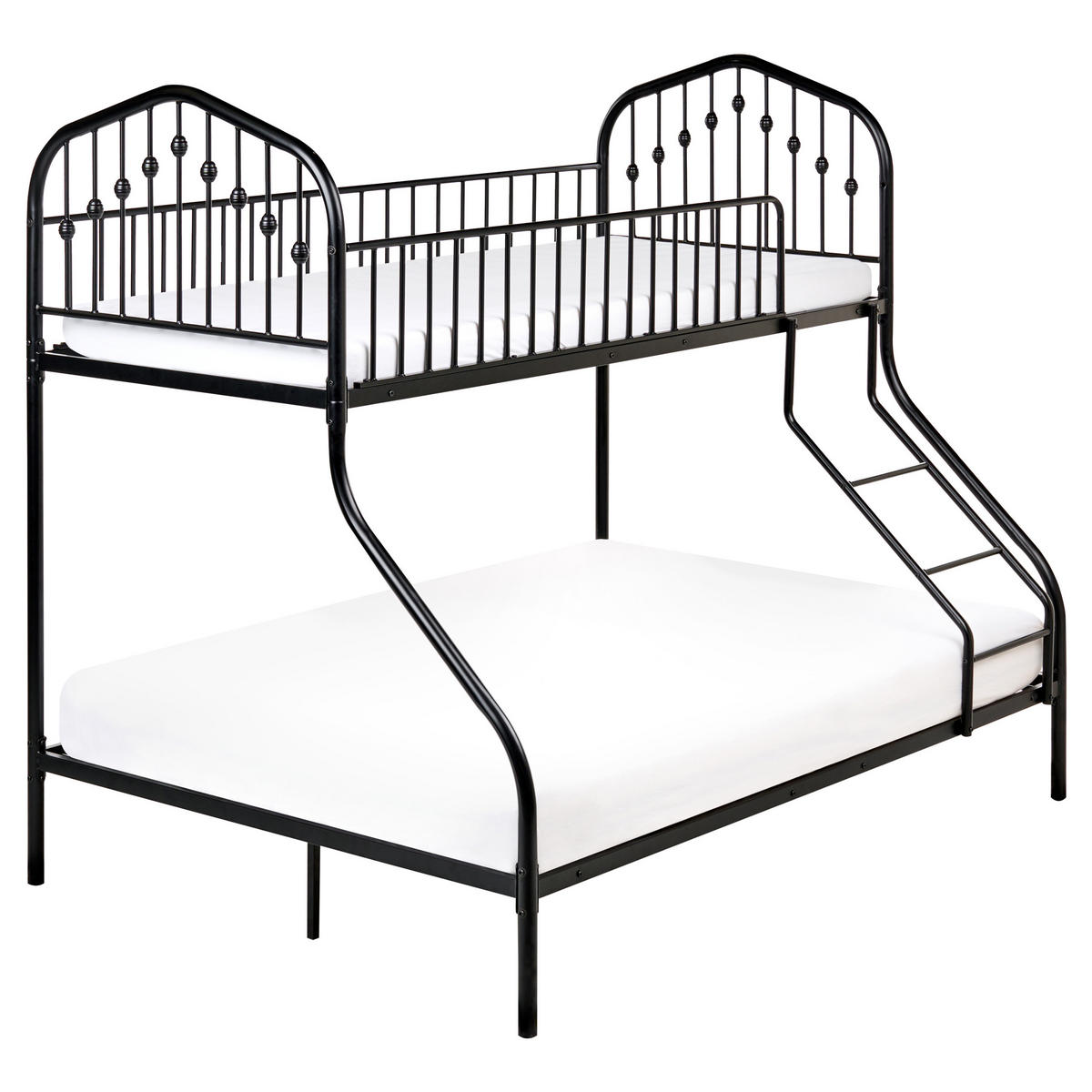 HOCHBETT 90-140/200 cm Schwarz Chamonix - Schwarz, Metall (140/200cm) - Beliani