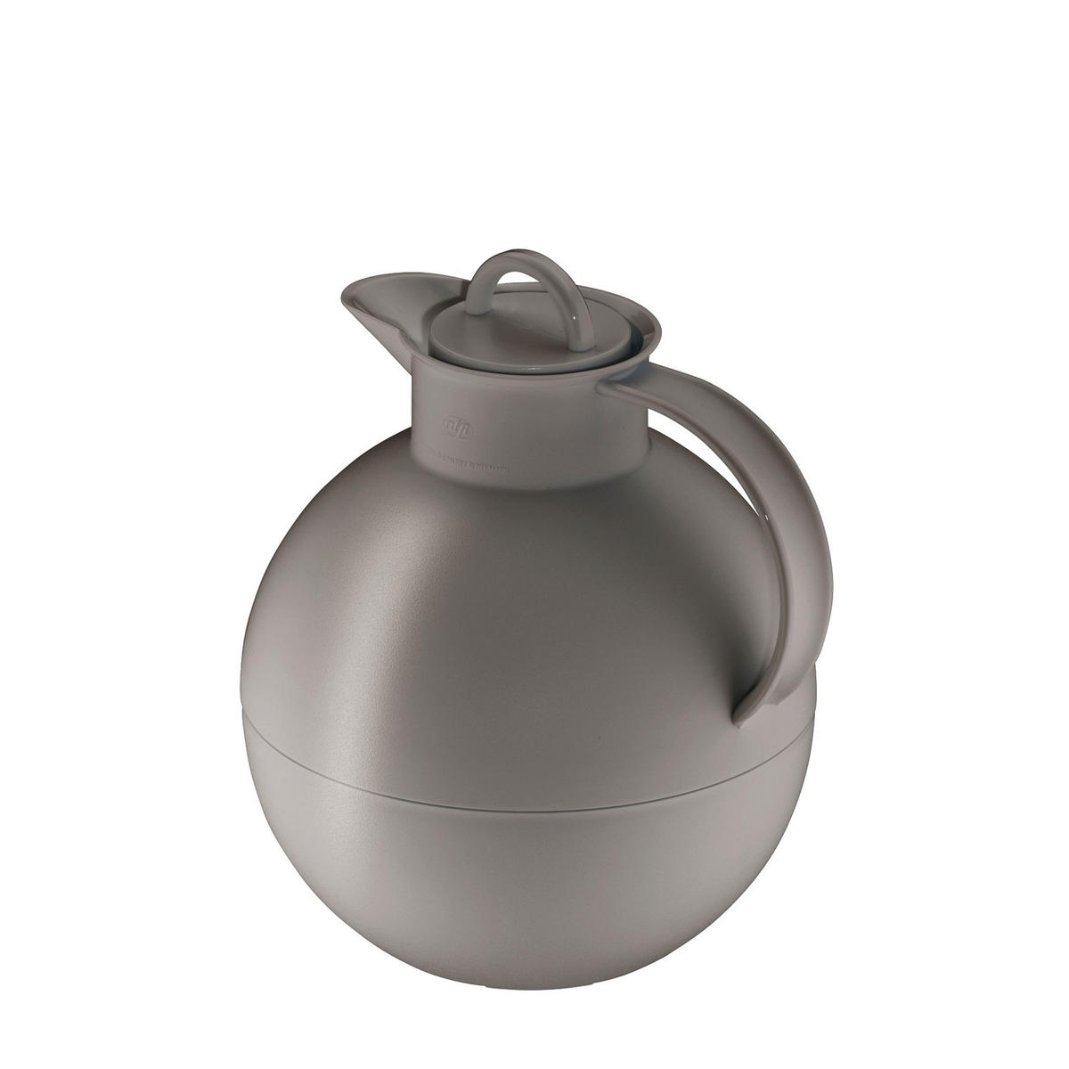 ISOLIERKANNE KUGEL, Kunststoff / Hartglaseinsatz, Desert Grey Mat, 0.94 L - Grau, Metall (0.94L) - Alfi