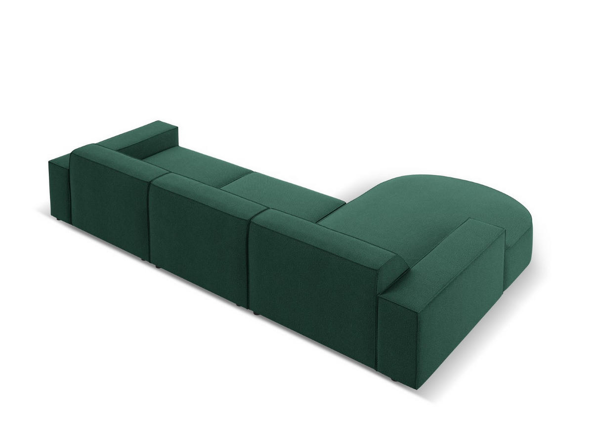 ECKSOFA links Jodie aus strukturiertem Stoff grün 4 Sitzplätze - Grün, Textil (166/284cm) - Micadoni