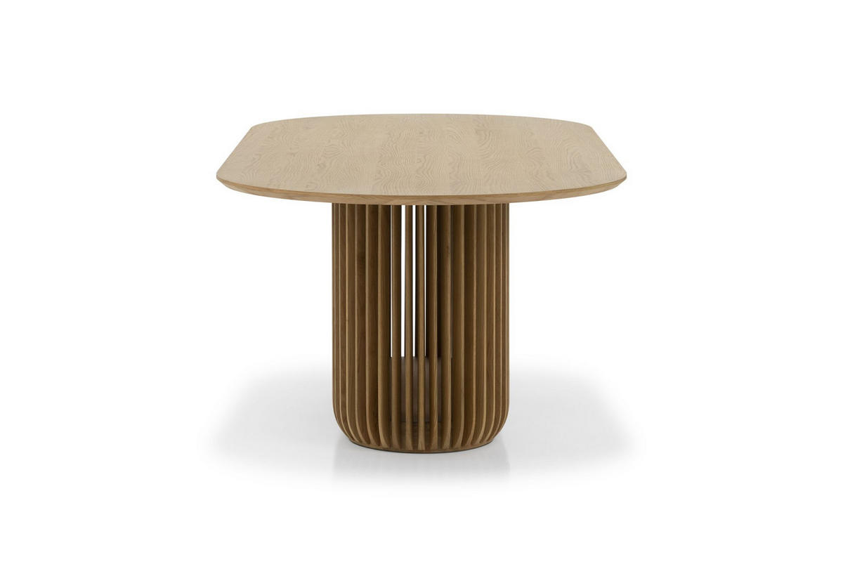 ESSTISCH Franz, Natur Massiveiche - Beige, Holz (220/105/76cm) - WOODEK