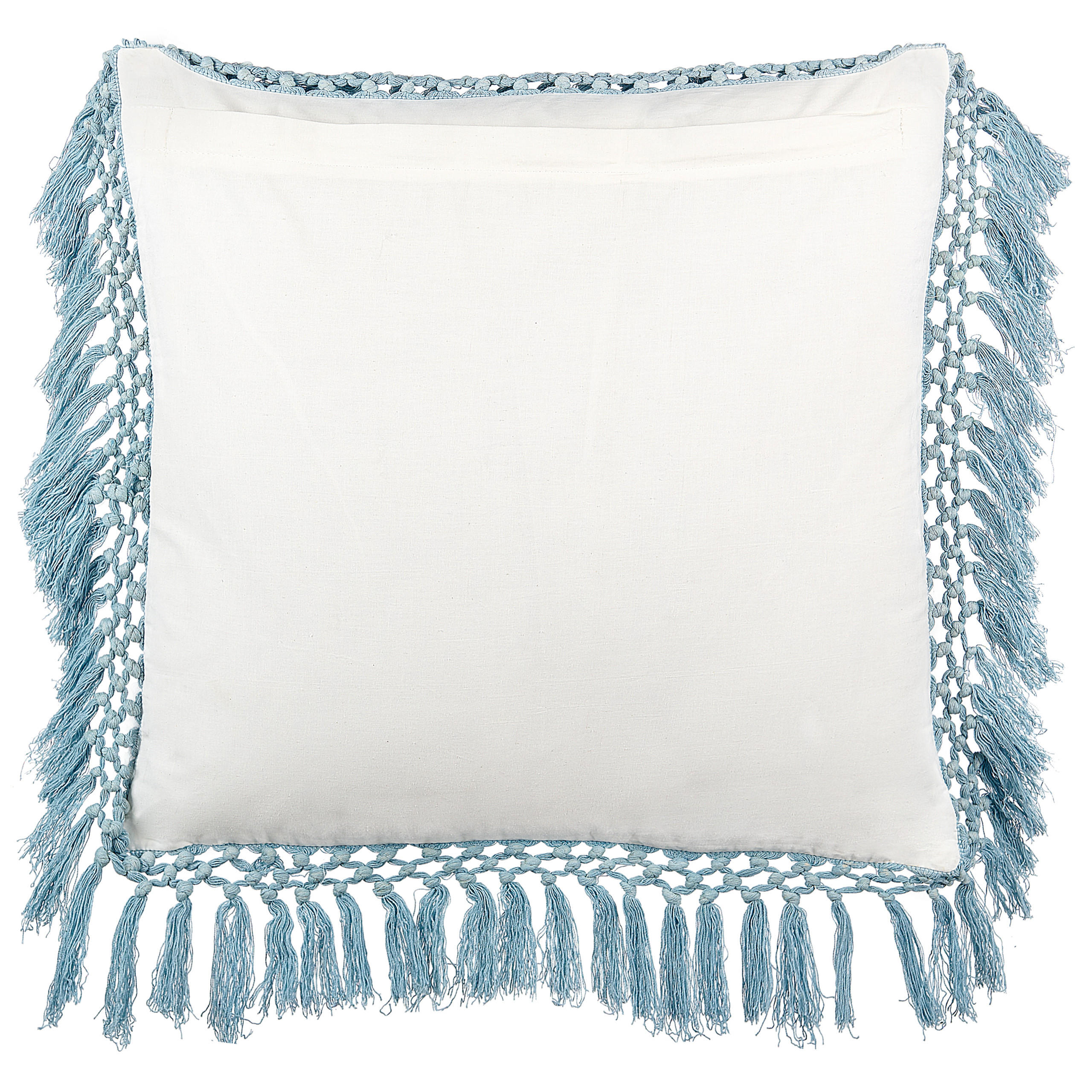DEKOKISSEN Weiß 45/45 cm Pallida - Weiß, Naturmaterialien/Textil (45/45cm) - Beliani