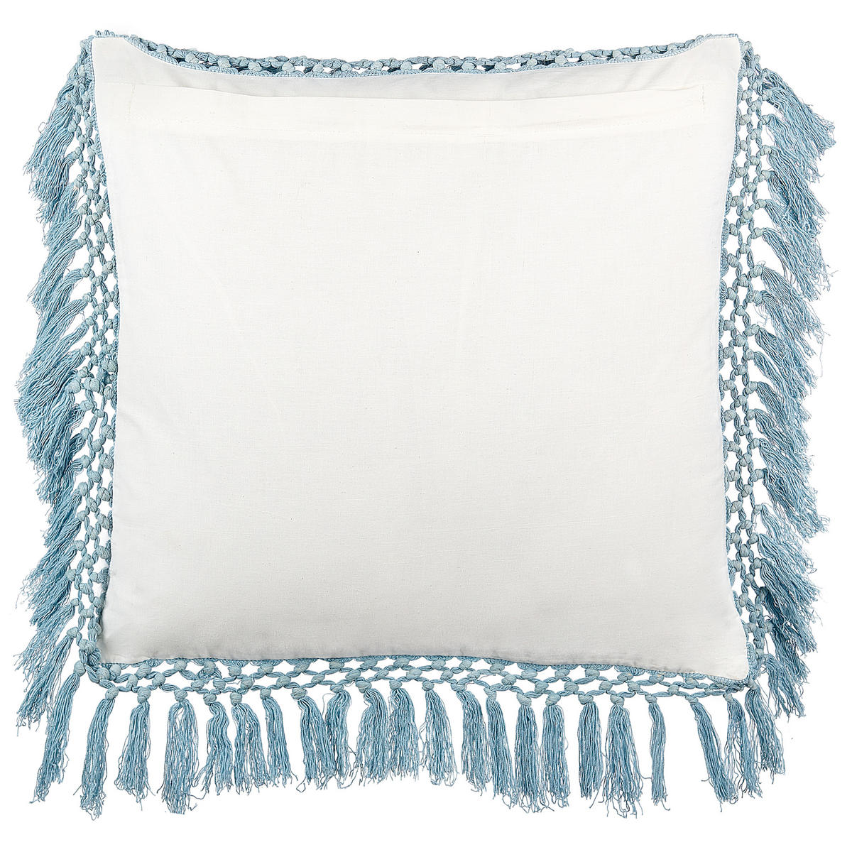 DEKOKISSEN 2er-Set Weiß 45/45 cm Pallida - Weiß, Naturmaterialen/Textil (45/45cm) - Beliani