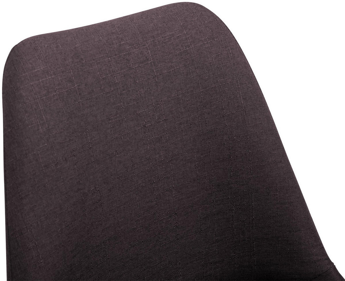 DREHSTUHL Stoff braun - Schwarz/Braun, Textil/Metall (48/76/57cm) - CLP