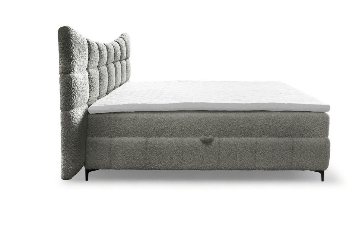 BOXBETT Nova In Rolf - Grau, Holzwerkstoff/Textil (160/200cm) - Fun Möbel