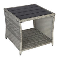 BALKONOVÝ stůl - šedá, kov/plast (45/45/40cm) - Relaxdays