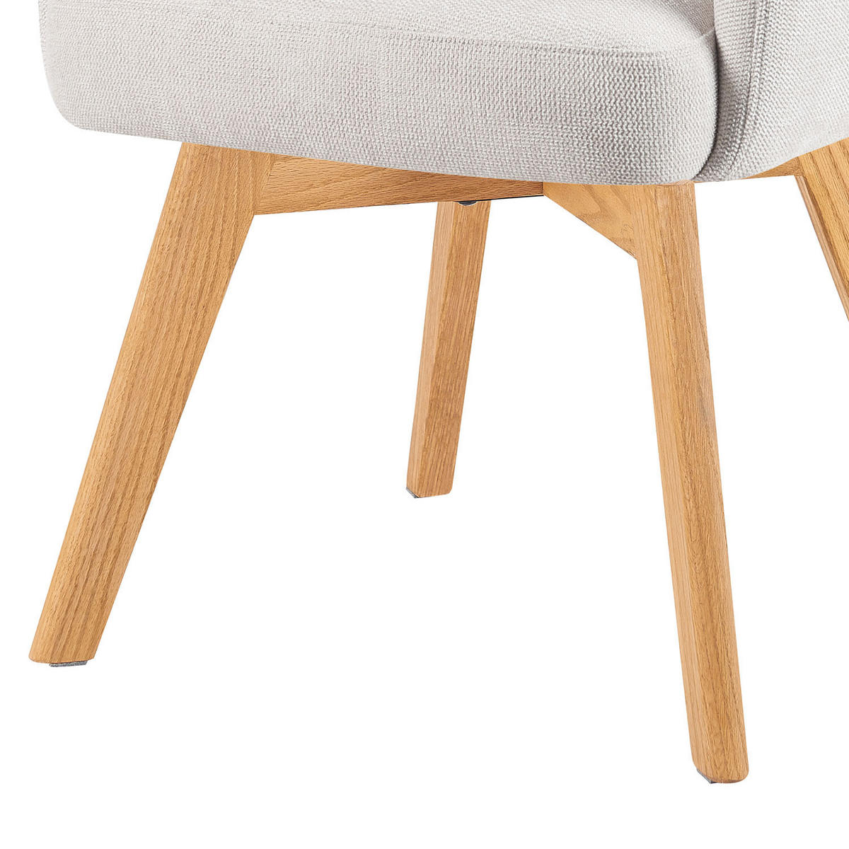 ARMLEHNSTUHL Mika-Joni - Honigeiche/Creme, Eichenholz/Holz (59/94/66cm) - DUBI Möbel