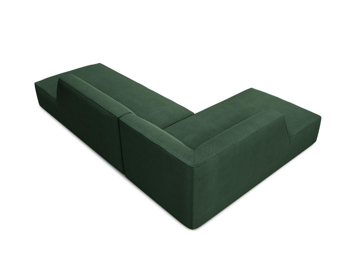 ECKSOFA links Ruby aus strukturiertem Stoff grün 4 Sitzplätze - Grün, Textil (180/273cm) - Micadoni