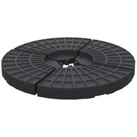 SCHIRMSTÄNDER Schwarz 4er-Set 48/48/8 cm - Schwarz, Kunststoff (48/48cm) - PANGIVO