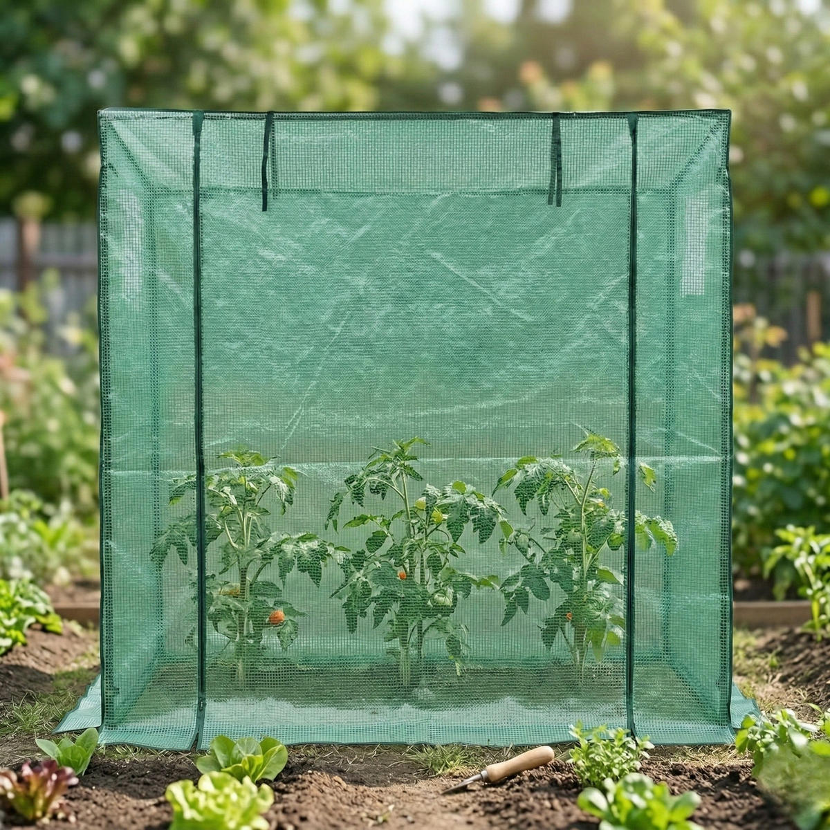 FOLIENGEWÄCHSHAUS Tevo 200 x 77 cm - Grün, Kunststoff (77/160/200cm) - EDENIA