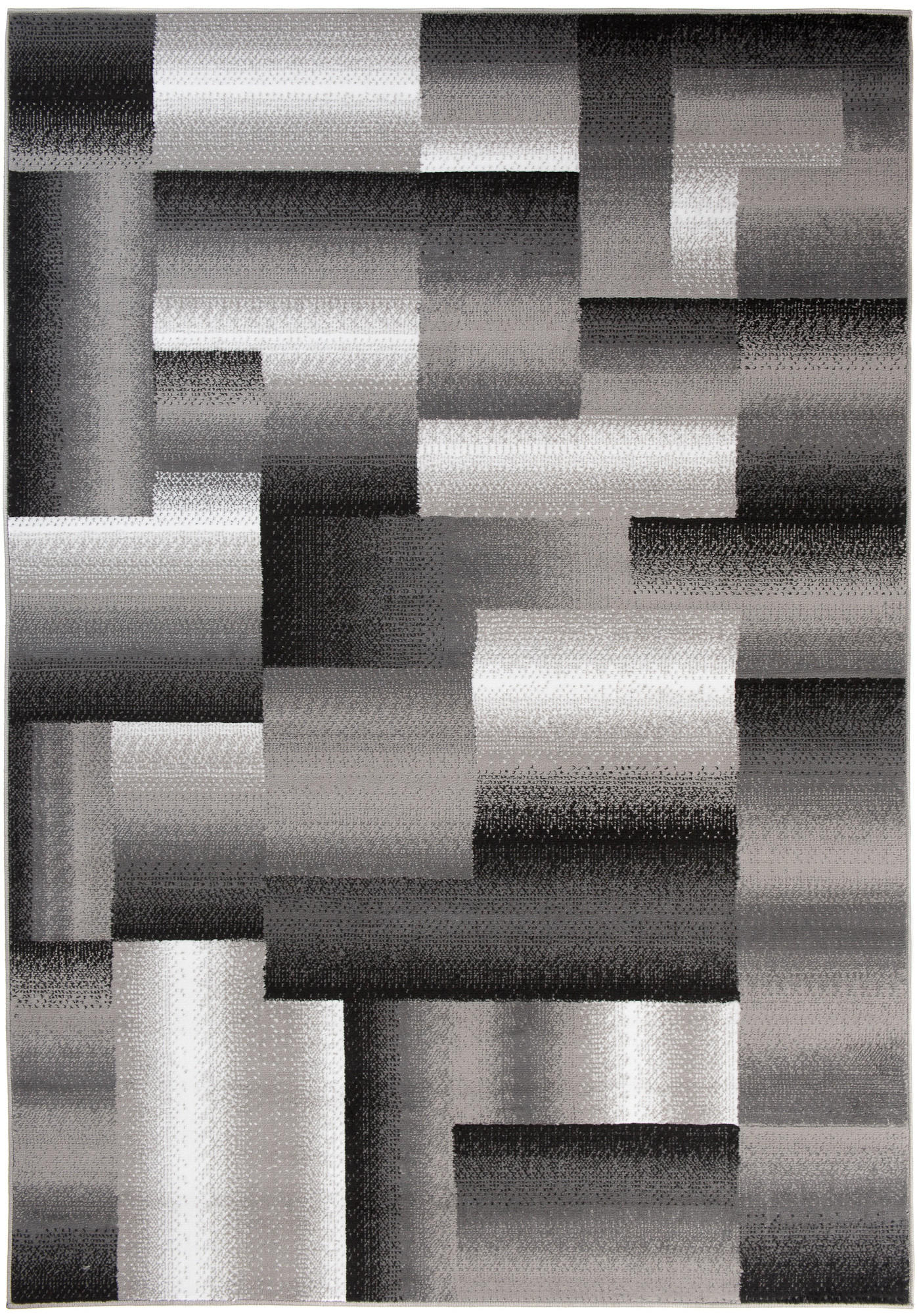 TEPPICH MAYA Creme Vierecke Streifen Verwischt 200/250 cm - Creme, Textil (200/250cm) - Tapiso