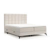 BOXBETT Niro 200/200 cm Hellbeig im Riva Stoff - Beige/Schwarz, Holz/Holzwerkstoff (200/200cm) - AltaBeds