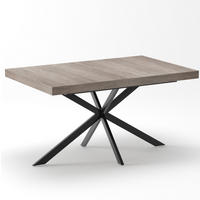 ESSTISCH 140-180/80/76 cm in Grau aus MDF mit Stauraum und Ausziehfunktion - Grau, Metall (80/160/76cm) - BEAOK
