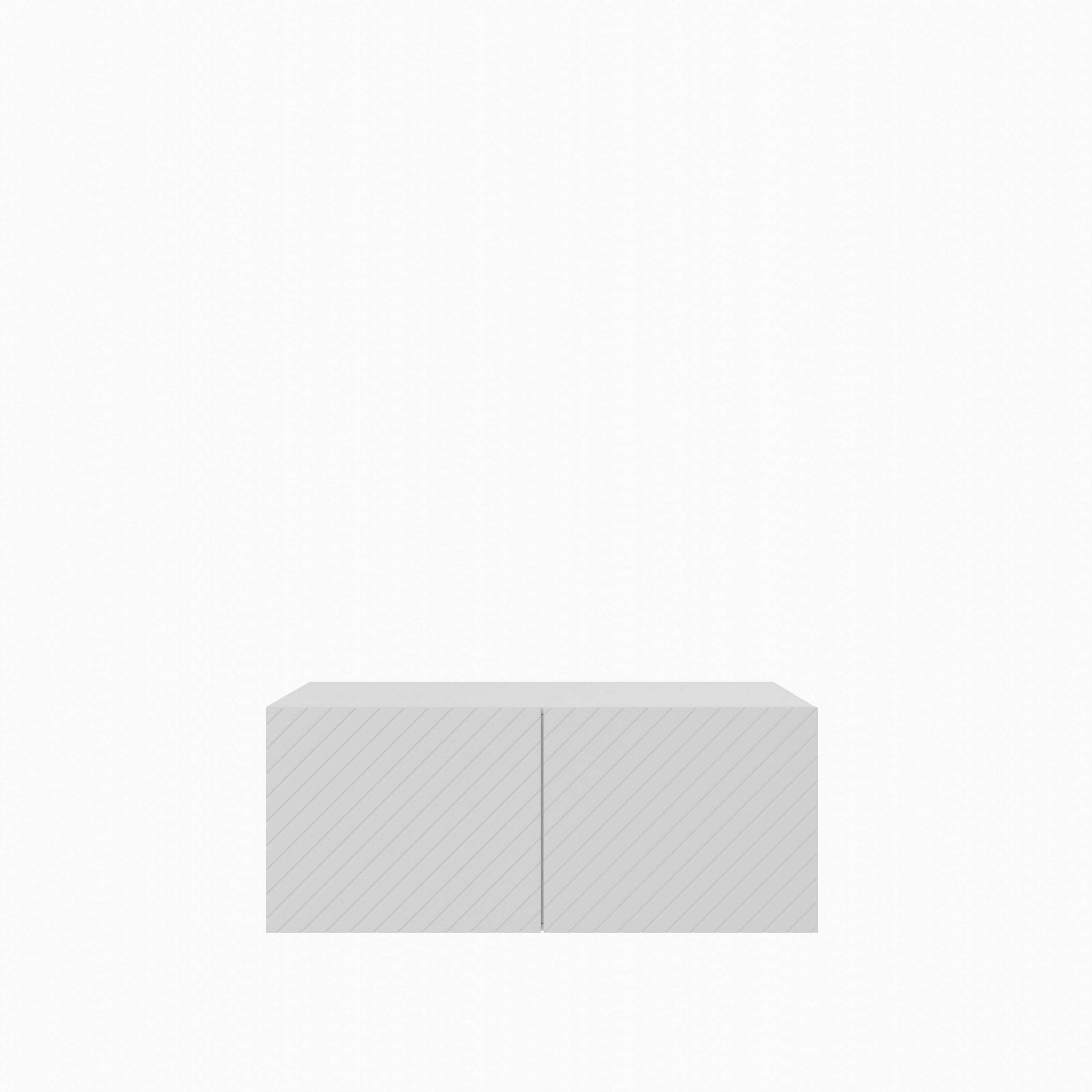 LOWBOARD CAVA 100/41/40 cm, Hängender TV-Schrank Weiß - Weiß, Holzwerkstoff (100/41/40cm) - MASSENO