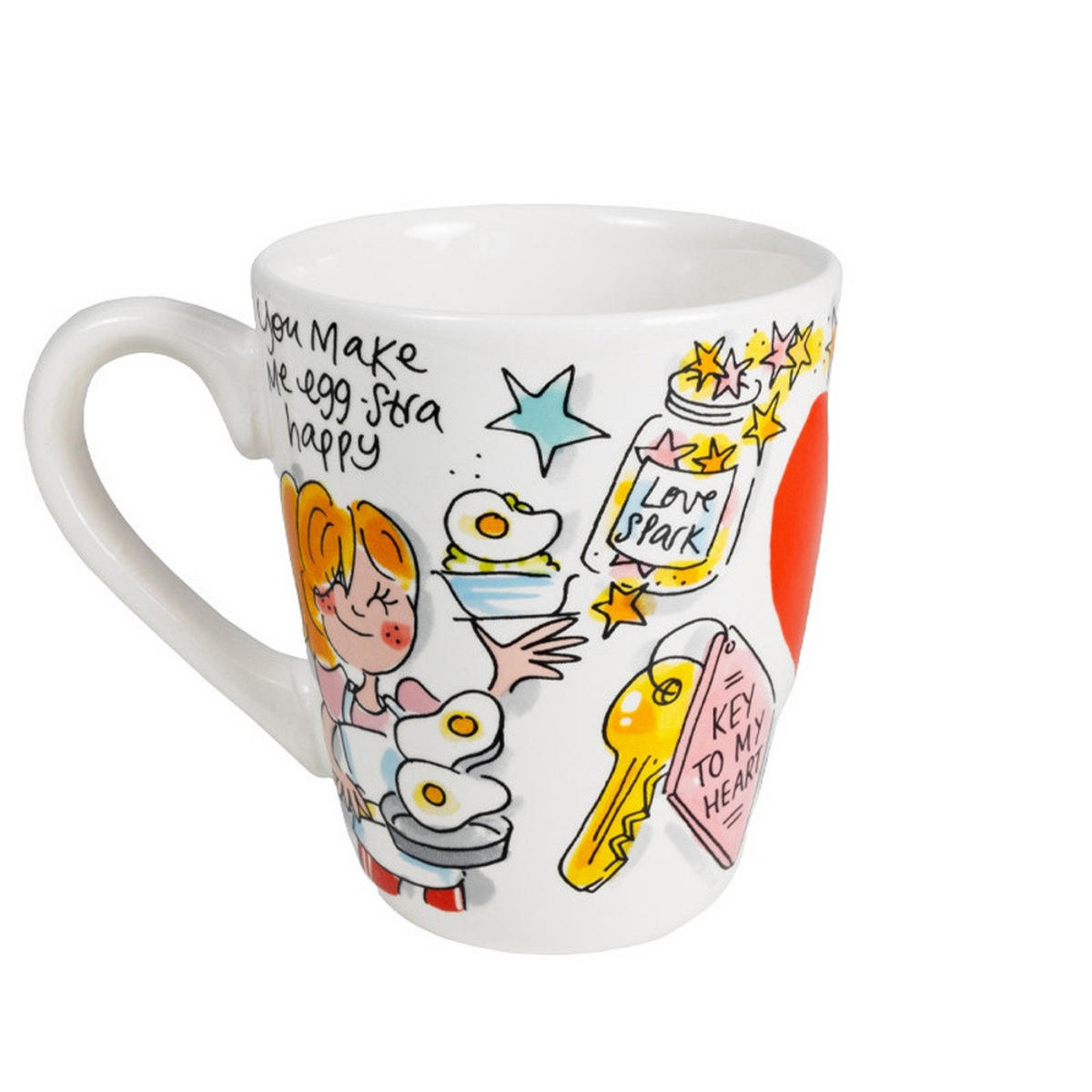 BECHER Ich gehöre dir in Bunt - 350 ml - Multicolor, Keramik (0.35L) - Blond Amsterdam