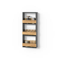 WEINGLASREGAL Regusa Goldkraft Eiche/Anthrazit 40 x 98 cm - Honigeiche/Anthrazit, Holzwerkstoff (40/98/15.1cm) - Livinity®