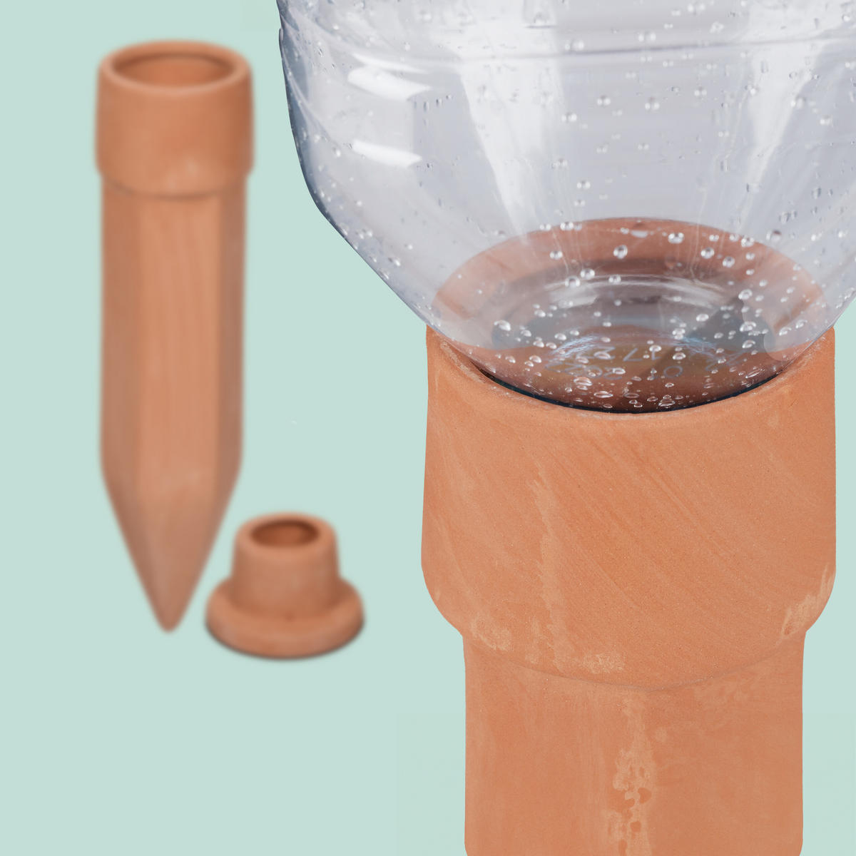 4XTONKEGEL - Hellbraun, Keramik (5/19.5/5cm) - Relaxdays