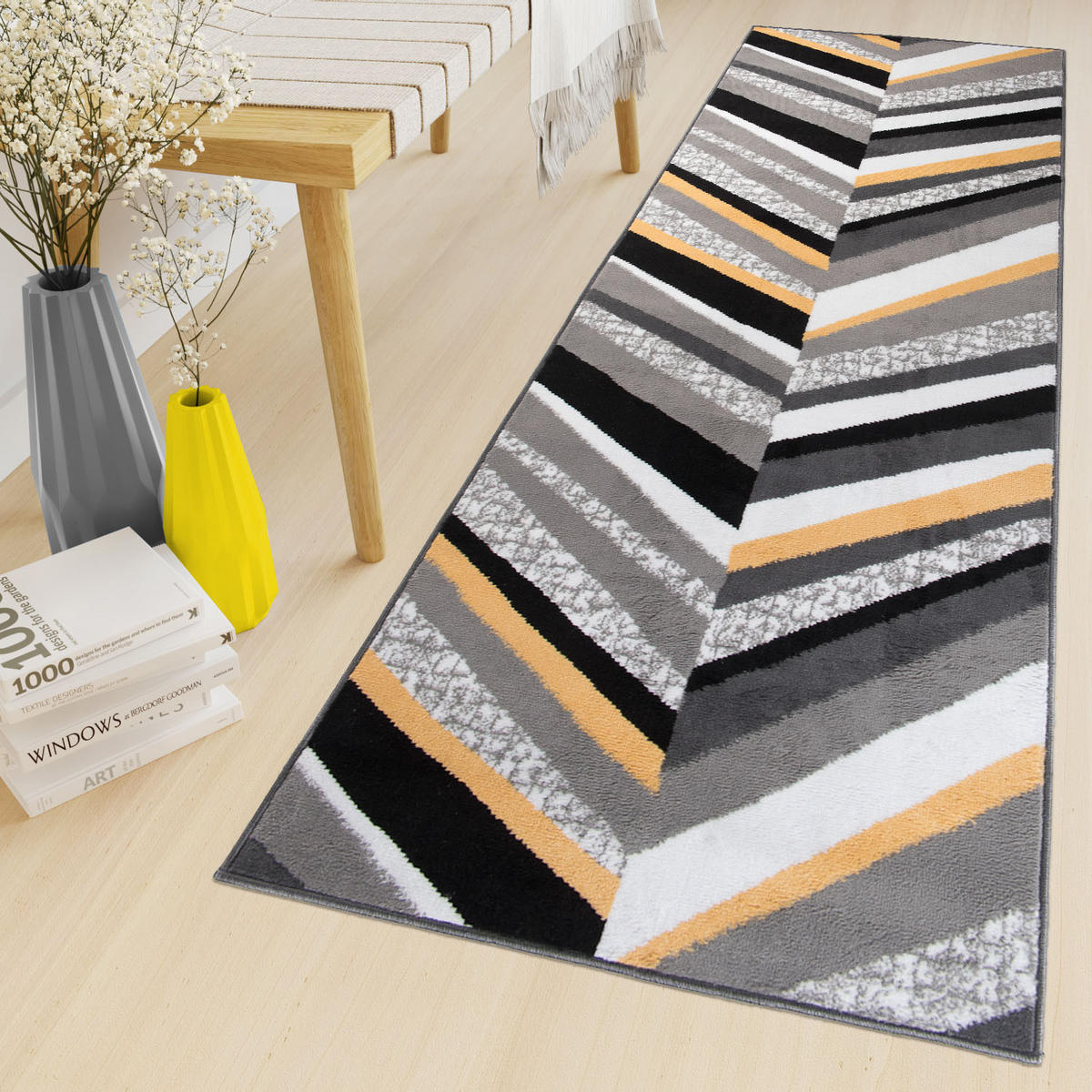 LÄUFER MAYA Goldfarben 100/100 cm - Goldfarben, Textil (100/100cm) - Tapiso