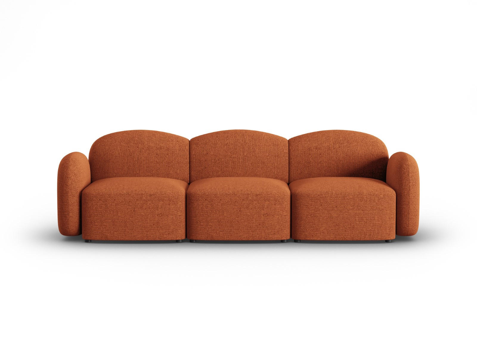 SOFA Blair aus Chenille-Stoff mischung terrakotta 3 Sitzplätze - Terra cotta, Textil (87/80/272cm) - Micadoni