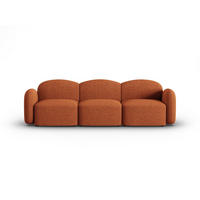 SOFA Blair aus Chenille-Stoff mischung terrakotta 3 Sitzplätze - Terra cotta, Textil (87/80/272cm) - Micadoni