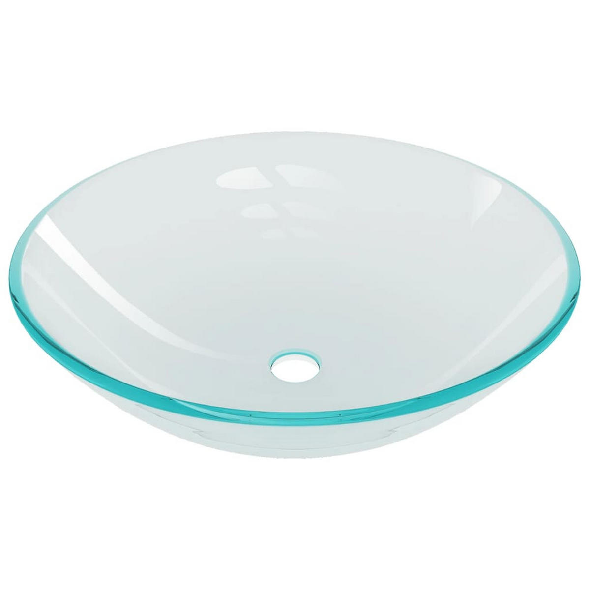 WASCHBECKEN mit Waschtischarmatur Lavigne 42/42/13 cm - Transparent, Keramik (42/13/42cm) - Nettlife
