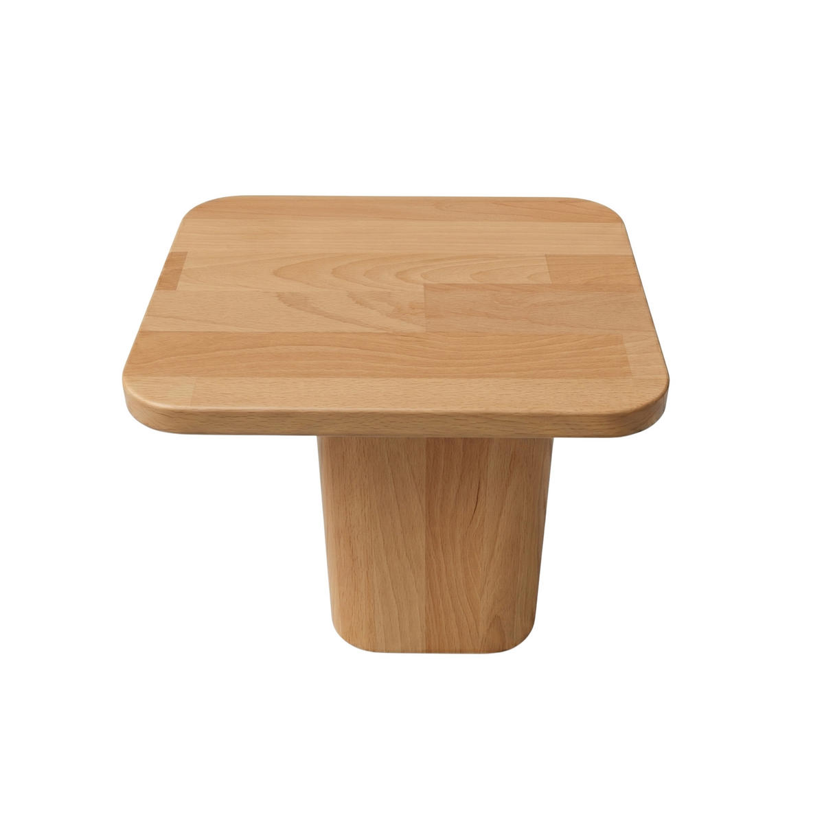 MASSIVHOLZ-NACHTTISCH Eyko MAUI, asymmetrisch, 40x35 cm, Buche - lackiert - Buchefarben, Holz (40/35/32cm)