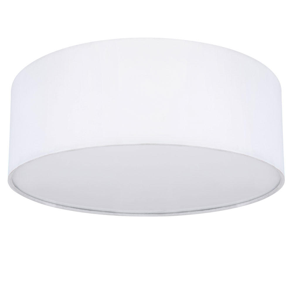 LED DECKENLEUCHTE Metall Textil Weiß - Weiß, Textil (30/30/12cm) - Globo Lighting