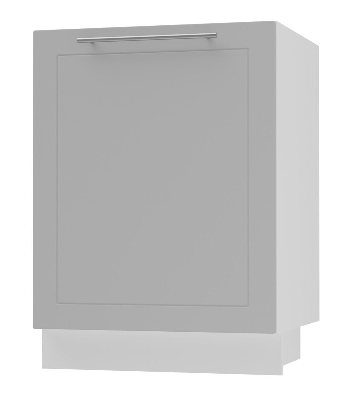 KÜCHENUNTERSCHRANK Kvantum D1D/50 Dust Grey Matt / Weiß Matt 50 / 50 / 82cm - Weiß/Grau, Holz/Holzwerkstoff (50/82/50cm) - Feldmann-Wohnen