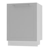 KÜCHENUNTERSCHRANK Kvantum D1D/50 Dust Grey Matt / Weiß Matt 50 / 50 / 82cm - Weiß/Grau, Holz/Holzwerkstoff (50/82/50cm) - Feldmann-Wohnen