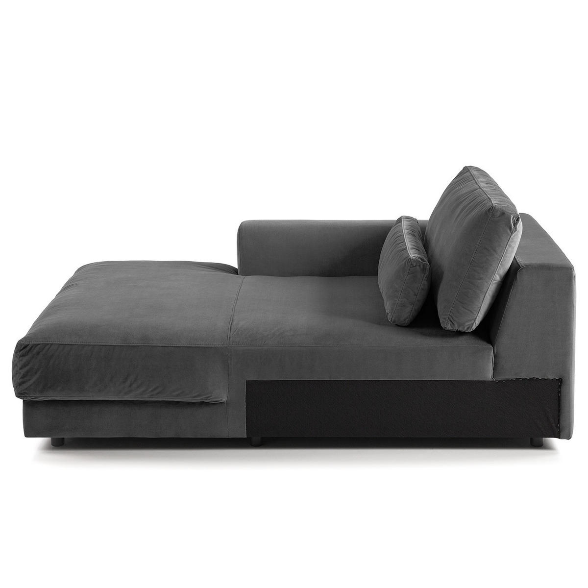 MODULLONGCHAIR - Grau, Textil (126/80/182cm) - home24