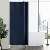 DUSCHVORHANG Textil Dunkelblau 100 x 200 cm - Dunkelblau, Textil (100/200cm)
