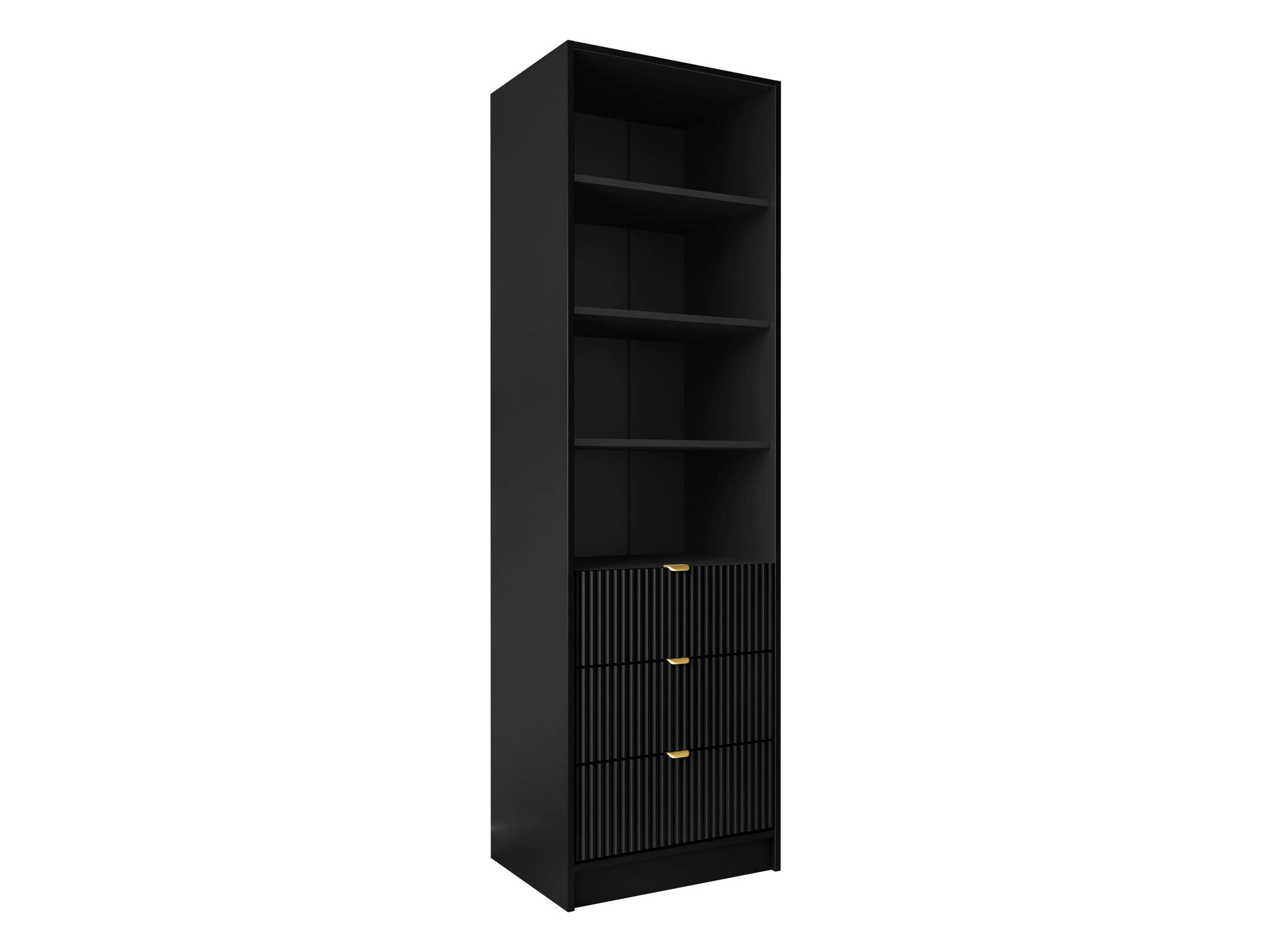 Mirjan24 Regal Schwarz 60x180x40 cm