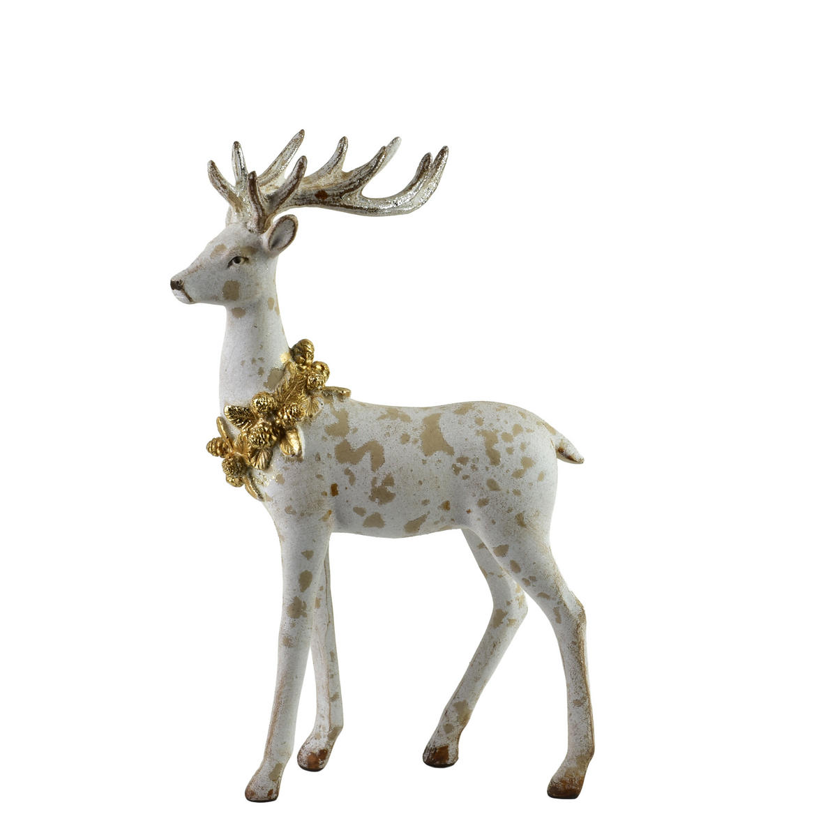 DEKOFIGUR Santa Lila Weiß 18x8,5x28 cm Kunststoff - Weiß, Kunststoff (8.5/28/18cm) - Mondex