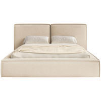 POLSTERBETT Tilves Hellbeige 140x200 cm - Ecru/Schwarz, Kunststoff/Textil (140/200cm) - Selsey