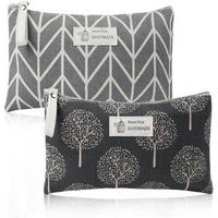 KOSMETIKTASCHE 2-teiliges Set Segeltuch Grau - Multicolor, Textil (18.5/2/26cm)