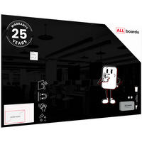 GLASBOARD - Schwarz 200x120 cm - Schwarz, Glas (200/120/0.7cm) - ALLboards