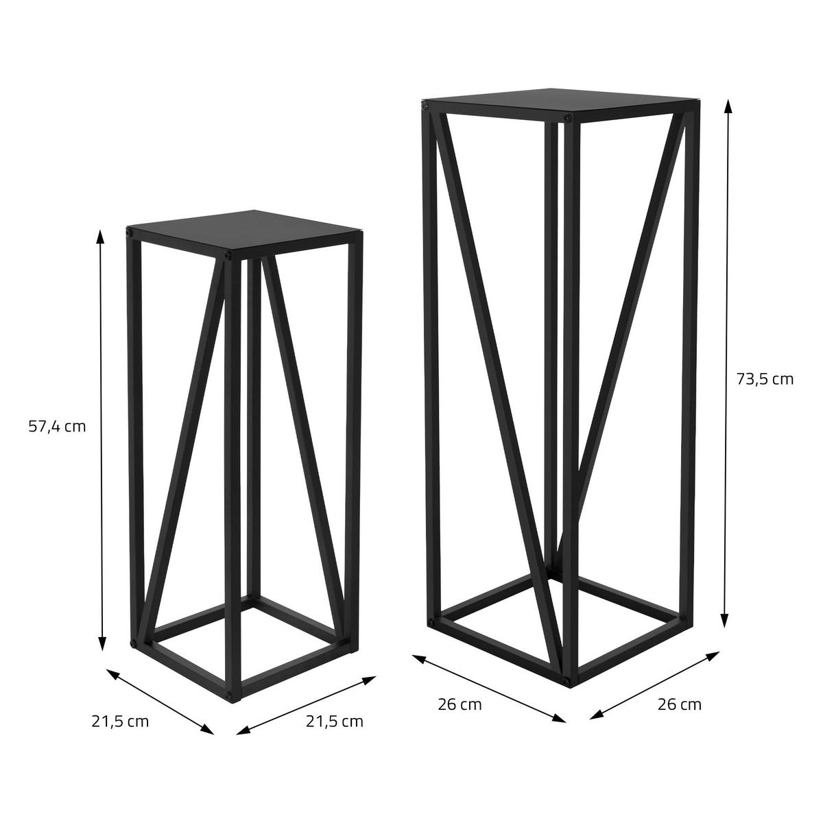 BLUMENSTÄNDER 2er Set - Goldfarben, Metall (26/26/73.5cm) - ML-DESIGN