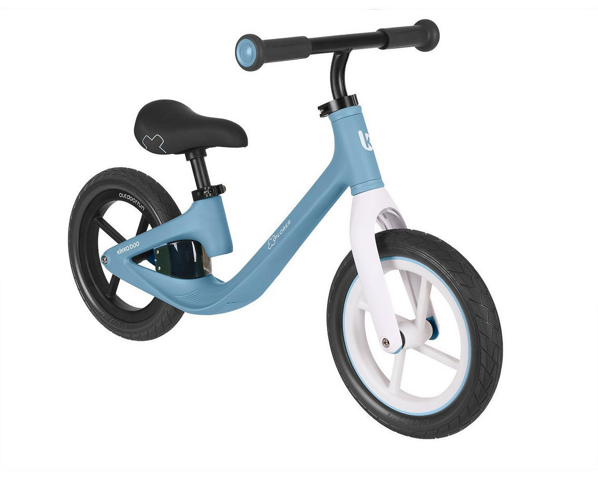 LAUFRAD Xplorer 12 Zoll blau höhenverstellbarer Lenker und Sitz, Griffe - Blau, Metall (87/35/55cm) - Kikka boo