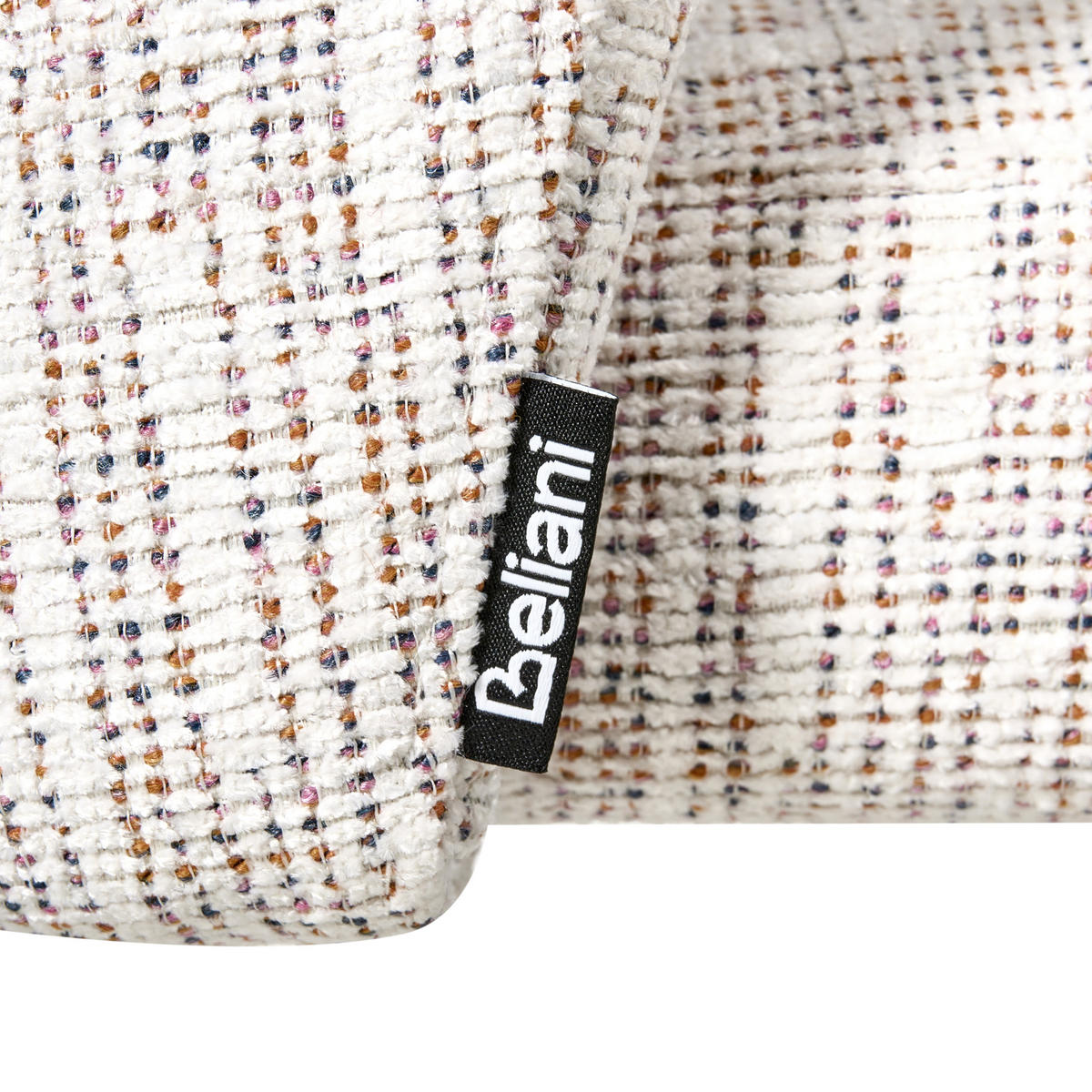 ESSZIMMERSTUHL 2er-Set Weiß/Bunt Zana - Multicolor/Weiß, Textil (55/81/56cm) - Beliani