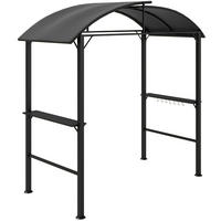 GRILLPAVILLON mit Doppeldach 233 x 110 x 235 cm - Dunkelgrau, Metall (110/235/233cm) - Outsunny