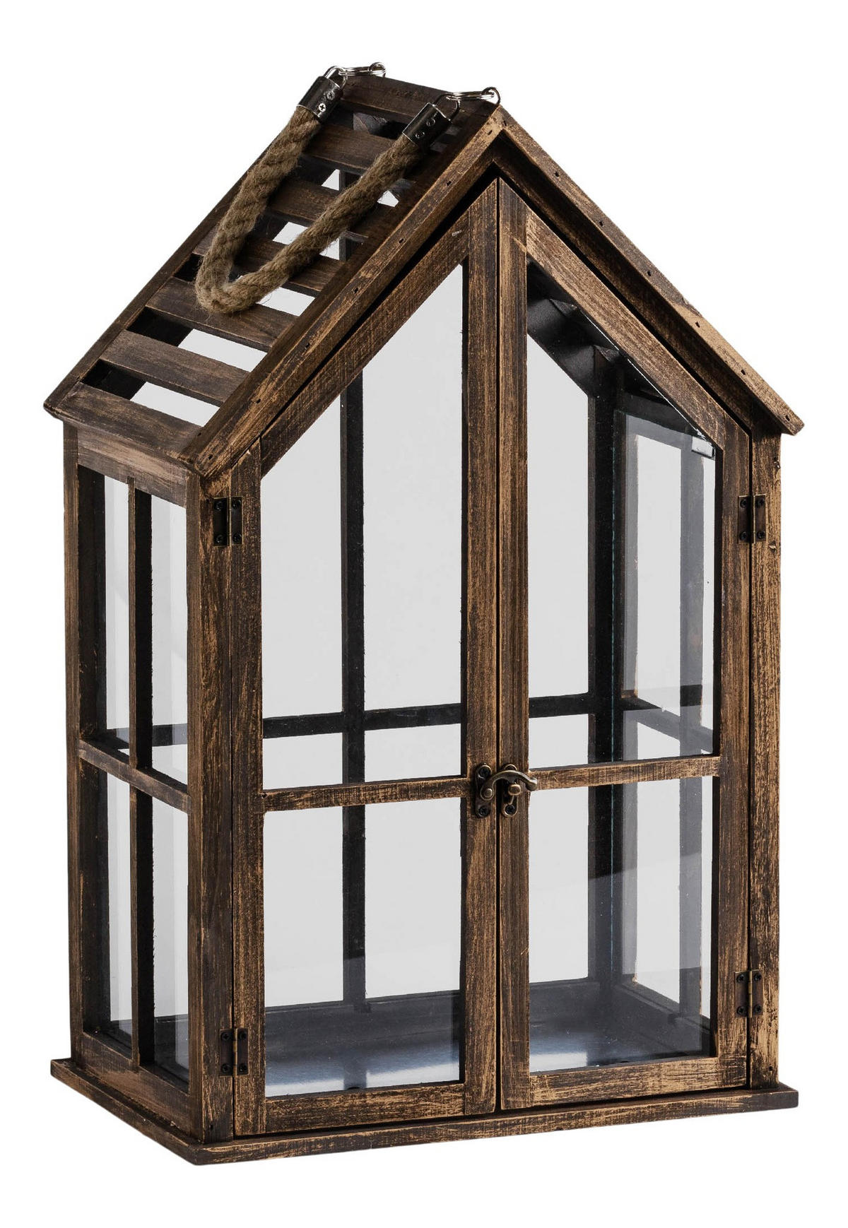 LATERNE Homesi - Braun, Holz (21.5/51.5/32cm) - home&you