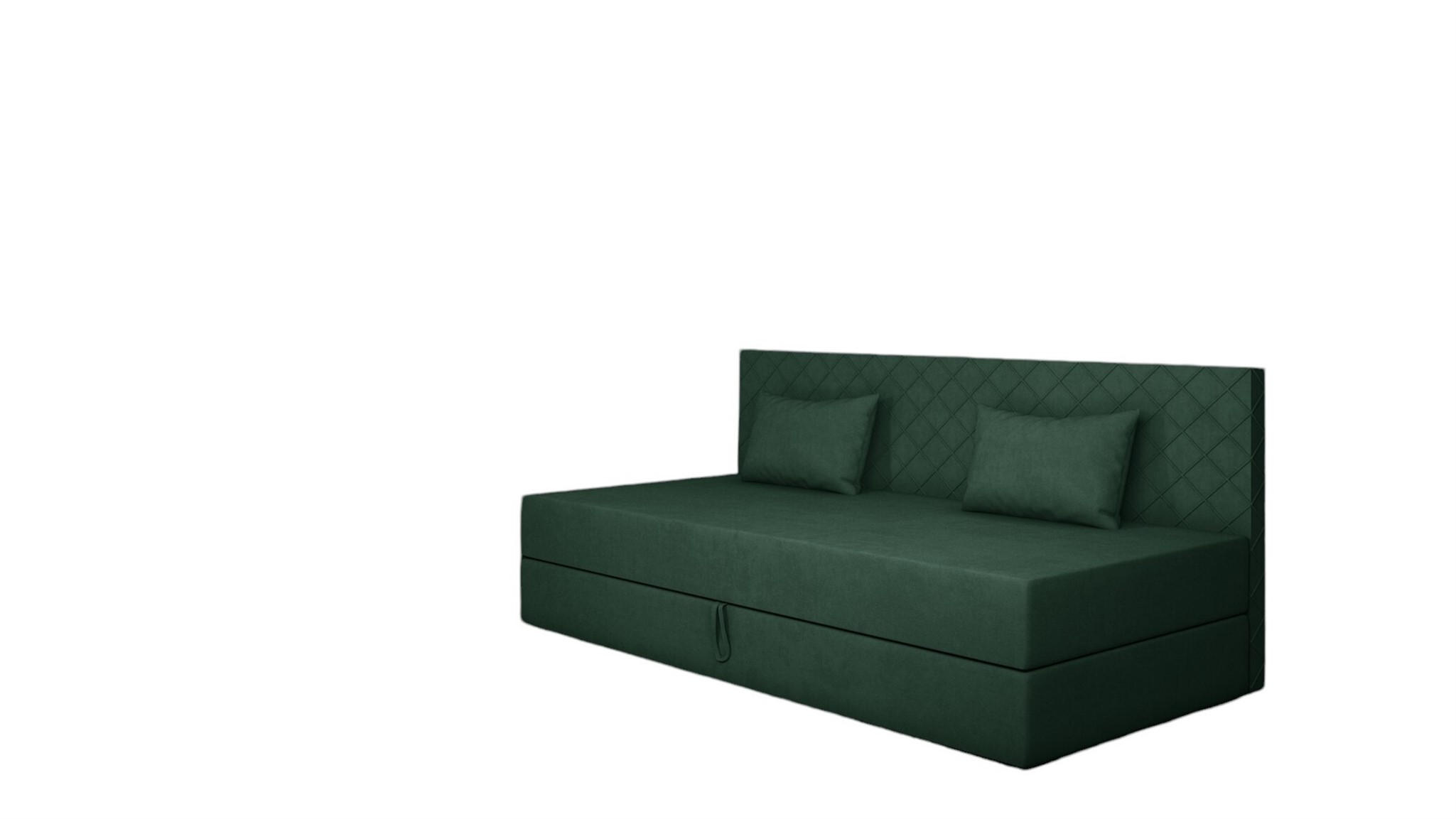SOFA Siena In Opera - Dunkelgrün, Holzwerkstoff/Textil (200/90/97cm) - Fun Möbel