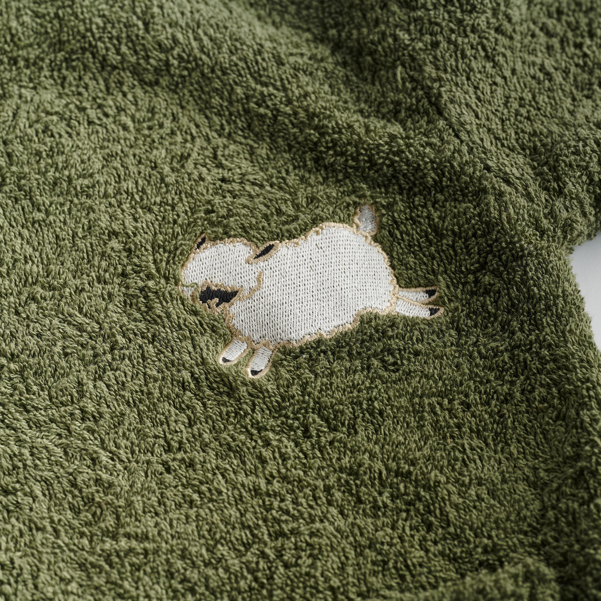 KINDERBADEMANTEL Sheepo - Dunkelgrün, Textil (Einheitsgrößenull) - home&you