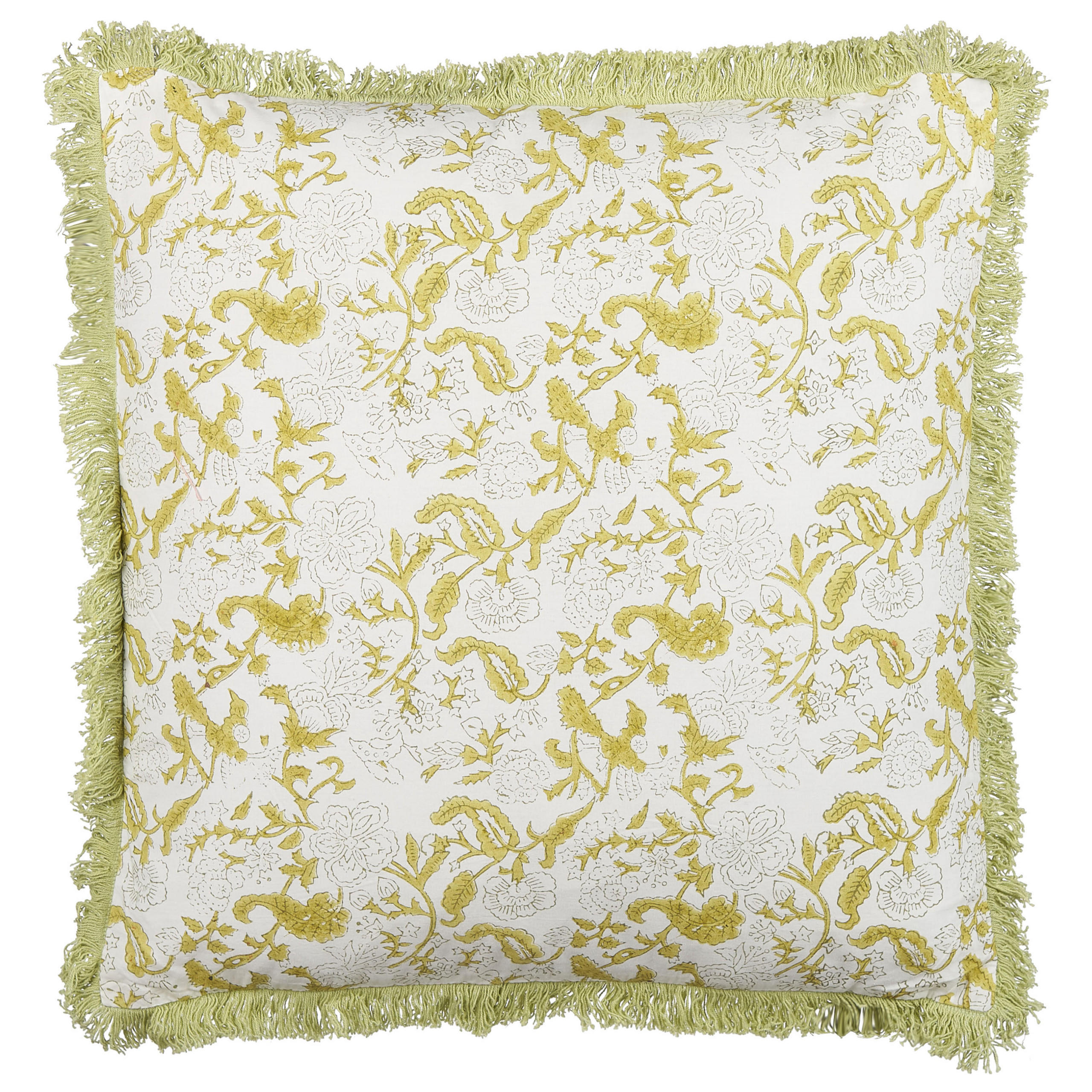 DEKOKISSEN Hellgrün 45/45 cm Filix - Hellgrün, Naturmaterialien/Textil (45/45cm) - Beliani