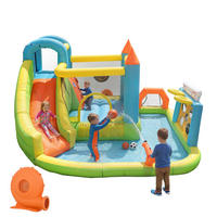 HÜPFBURG Kinder 360x320x200 cm Rutsche Pool - Multicolor, Textil (320/360/200cm) - LEBENLANG