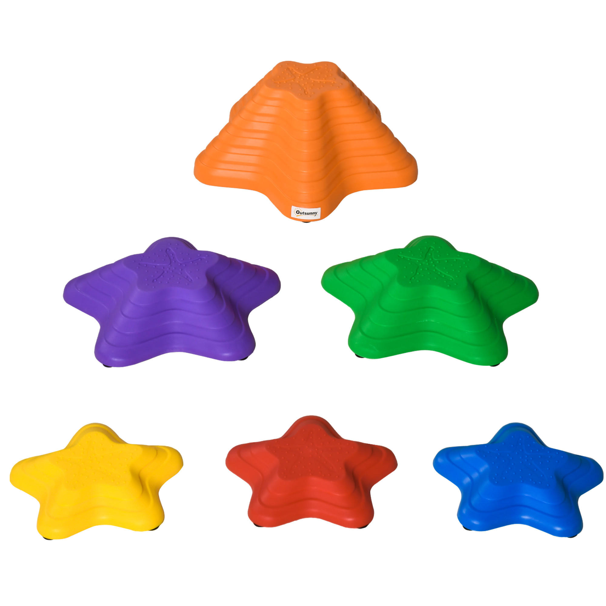 FLUSSSTEINE, Kunststoff, Mehrfarbig, 36,5L x 36,5B x 16H cm - Multicolor, Kunststoff (36.5/16/36.5cm) - Outsunny