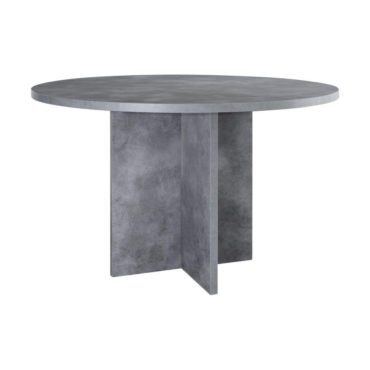 ESSTISCH aus laminierten Platten mit Mikrozement-Effekt, 120 cm - Grau, Holzwerkstoff (120/120/75cm) - RNT By Really Nice Things