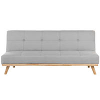 3-SITZER-SCHLAFSOFA Polyester Grau Froya - Hellgrau, Textil (183/80/80cm) - Beliani