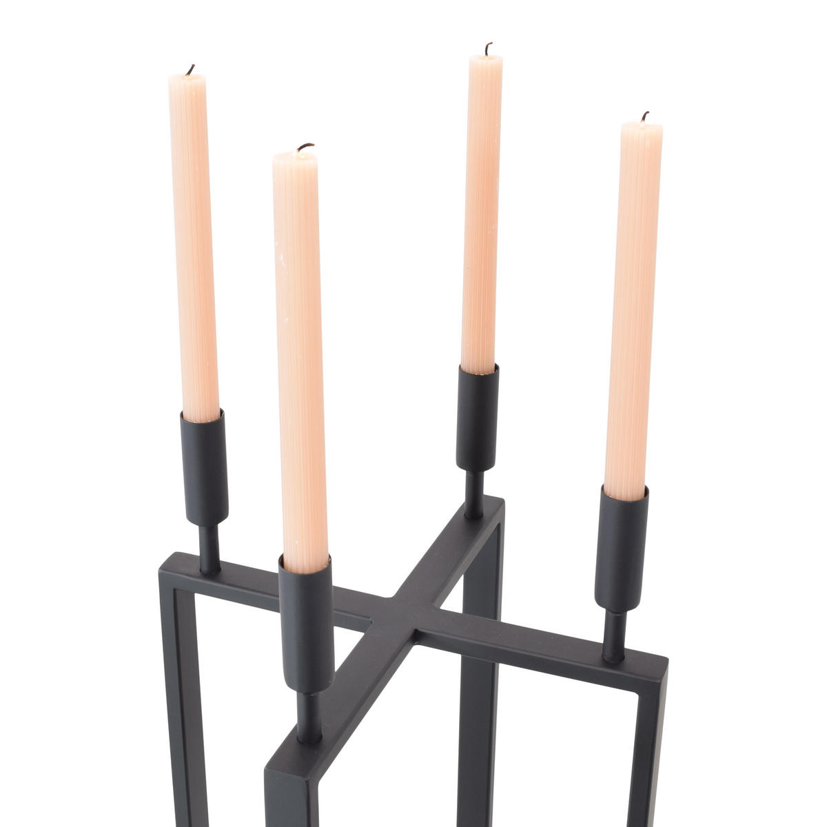 KERZENHALTER Birk - Schwarz, Metall (30/86/30cm) - LOFT42